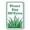 Signmission 18 in Height, 0.12 in Width, Aluminum, 12" x 18", A-1218 Keep Off Grass - StaOfGr A-1218 Keep Off Grass - StaOfGr - alternate 1
